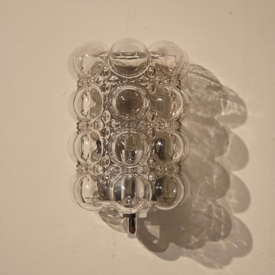 Helena Tynell Bubble lamp jaren 60, Vintage wandlamp, Glashütte Limburg, Wandlampen, Metaal, Glas (foto 4 van 10)