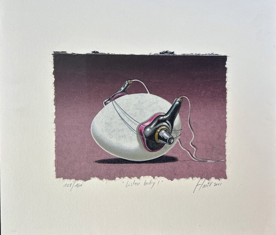 Sérigraphie Sharon Amir - Écoute bébé – Lithographies et sérigraphies, Paper (photo 5 of 6)