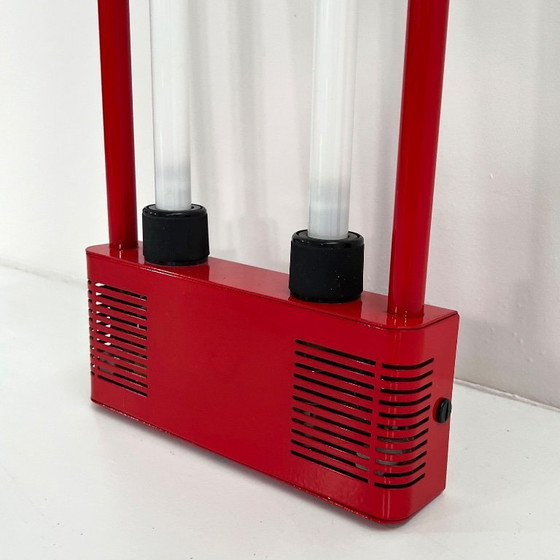 Image 1 of Red Double Neon Lamp by Gian N. Gigante for Zerbetto, 1980s