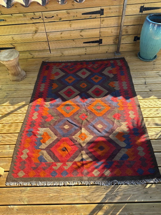 Image 1 of Multicolored handmade kilim rug. Türkiye, 1970s