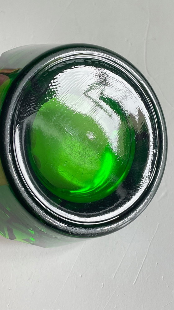 Image 1 of Vintage Aschenbecher aus grünem Glas