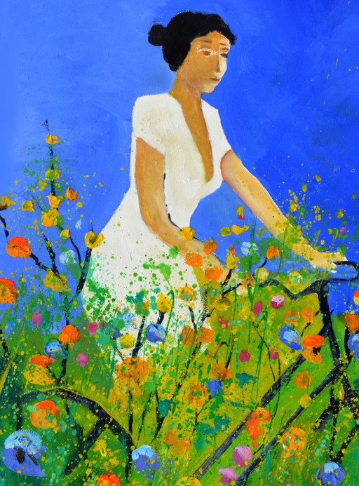 Temidden van de bloemen