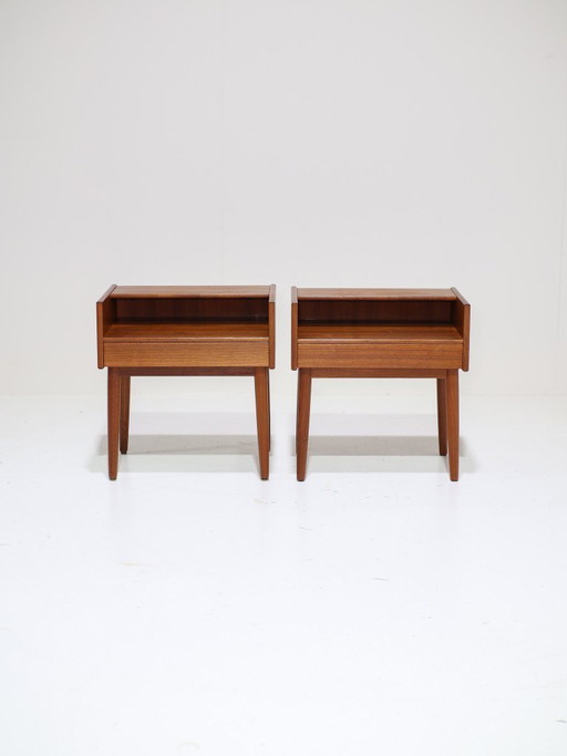 Set di comodini Melvin Mikkelsen in teak, stile vintage danese