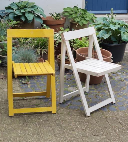 Aldo Jacober Trieste Klappstühle in Gelb & Weiß