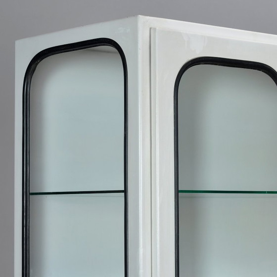 Armoire médicale vintage, années 1970, Vitrines, Verre, Fer, Blanc, Industrieel (photo 6 sur 10)