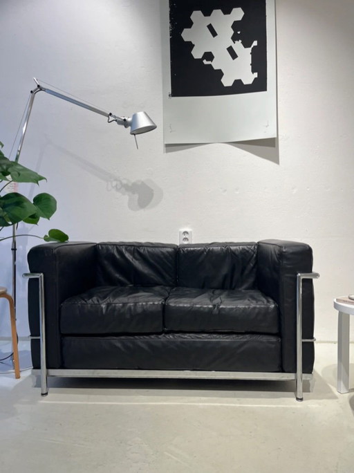 Vintage sofa LC-2 by Le Corbusier Alivar (1980s)