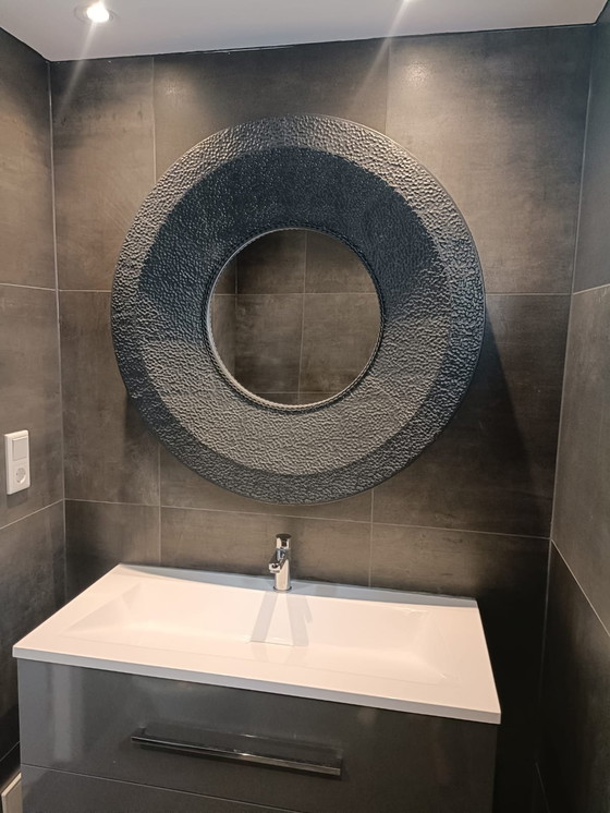 Image 1 of Large Round Metal Mirror