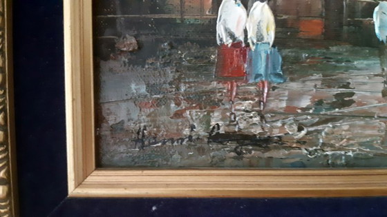 Image 1 of Tableau scène parisienne d’après Henri Rogers.