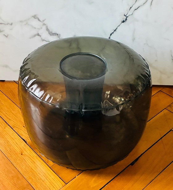 Image 1 of Vintage doorschijnende opblaasbare poef