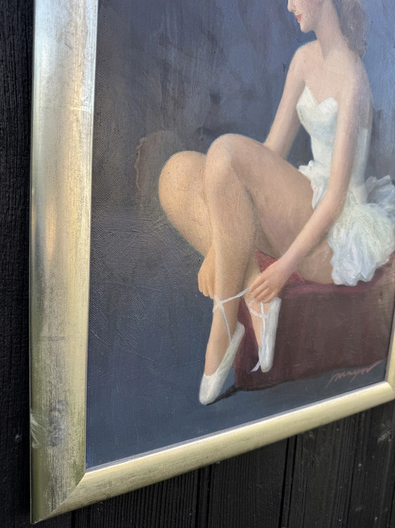 Image 1 of Oil painting on canvas, dancer Joan Mayor