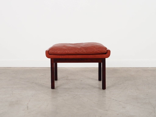 Taburete de palisandro, diseño danés, década de 1970, diseñador: Finn Juhl