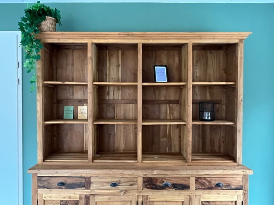 Image 1 of Bibliothèque en teck sur buffet