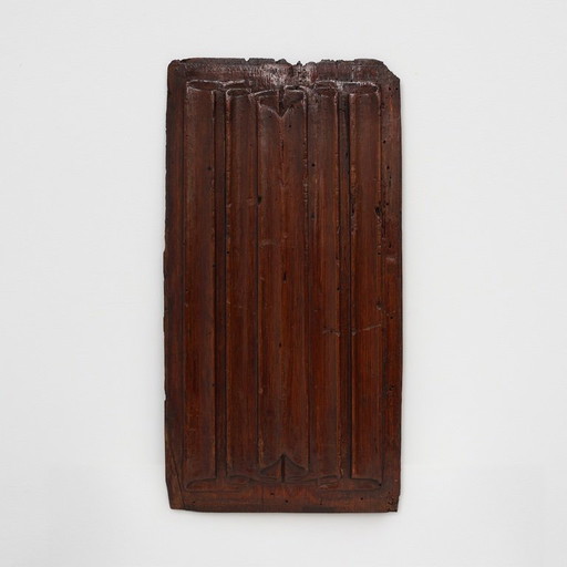 16th Century oak carved Gothic Panel, Belgium