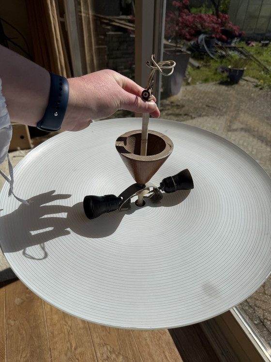 Image 1 of Vintage glass ceiling lamp