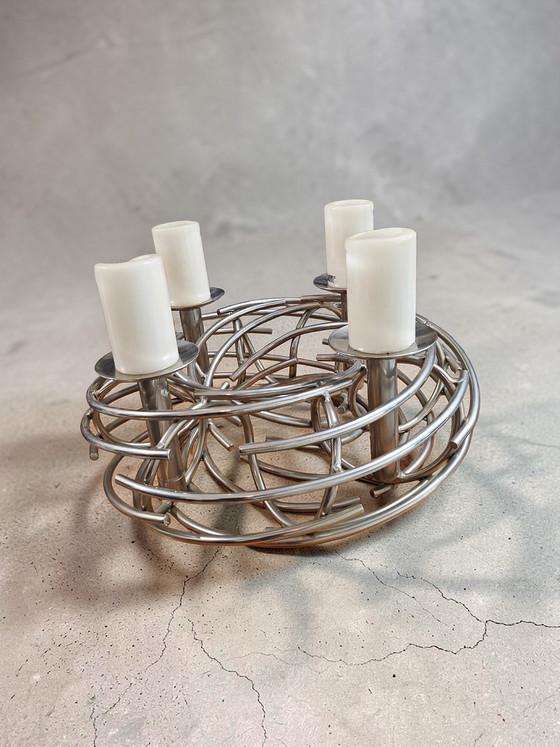 Image 1 of Traum Designer Fink Manufaktur Luxus Dekokranz Weihnachtskranz Kerzen Kranz Kerzenständer