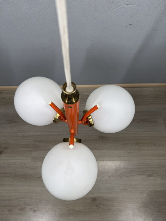 Image 1 of Lampadario arancione Space Age di Richard Essig