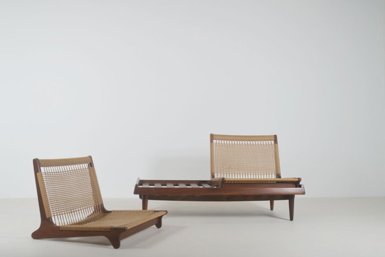 Image 1 of Set Deense zetels TV161 ontworpen door Hans Olsen voor Bramin, jaren '50