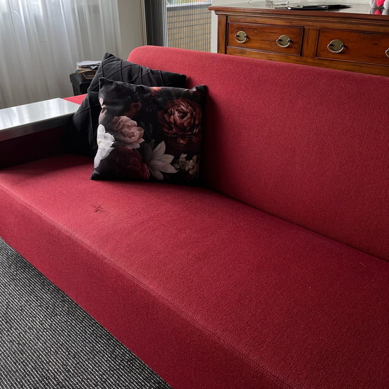 Gelderland Corner sofa 6511 in good condition, Metal, Textile, Red (photo 6 of 7)