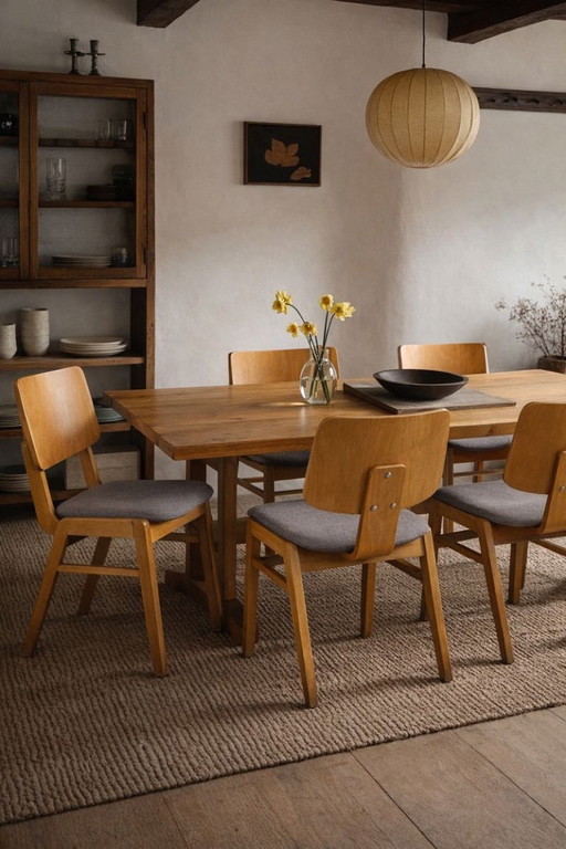 Set di 7 sedie da pranzo vintage