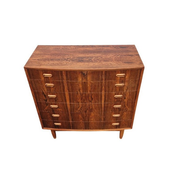 Image 1 of Commode, hoge kast, Scandinavische stijl in palissanderhout