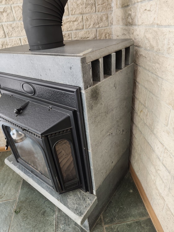 Poêle en stéatite avec insert de cheminée Jotul – Objets déco, Cast Iron, Glass (photo 3 of 5)