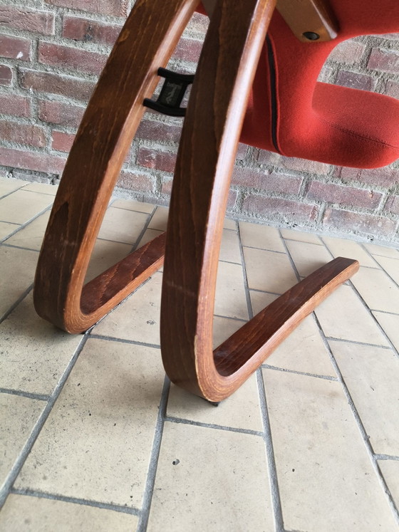 Extremely rare Vintage Stokke Aerobic Balans (Peter Opsvik) – Kvadrat Hallingdal – Stools, Wool, Wood (photo 13 of 15)