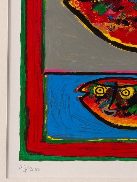 Image 1 of Corneille - Poisson et oiseau - Signé - 1992