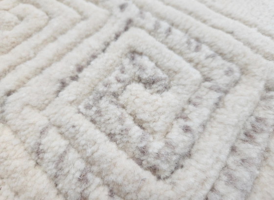 Image 1 of Hand-knotted modern oriental wool rug Cream Nepal 158x236cm