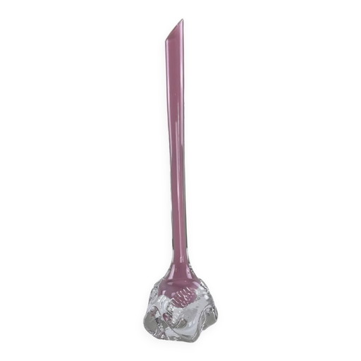 Sculptural glass soliflore in pink