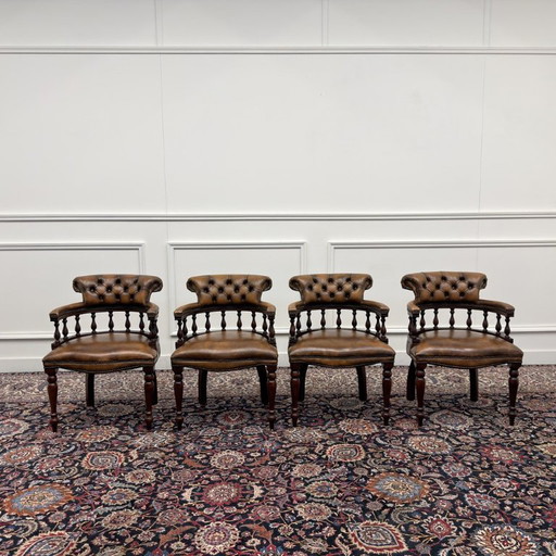 Set of Classic English Springvale Chesterfield Chairs