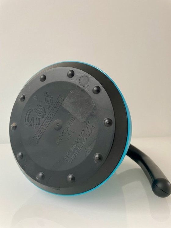 Image 1 of Regadera de diseño Elho Neptunus, azul turquesa con aspecto retro