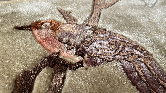 Image 1 of Vintage zijden vogelkleed - 75x28cm