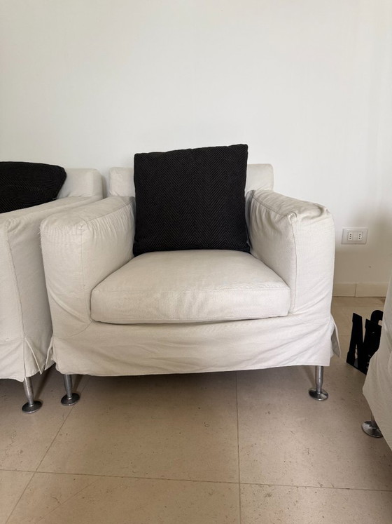 Living room sofa and 2 armchairs Mod. HARRY by Antonio Citterio for B&B – B&B Italia, Seating area, Textile (photo 5 of 9)