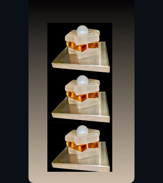 Image 1 of Albano Poli di Poliarte Illuminazione da parete in vetro Murano, Italia 1970