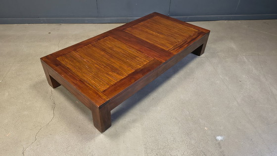 Image 1 of Table basse XXL en bambou, années 1980