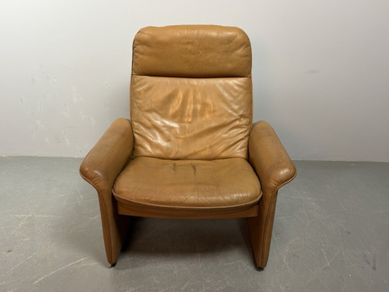 Image 1 of Mid-Century Design De Sede Cognac Leather Lounge Chair Model DS-50, Switzerland 1970s.