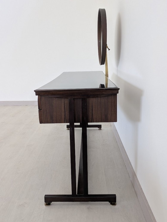 Image 1 of Dassi - Vittorio Dassi - Service table - Crystal, Wood, Brass - Dressing table with mirror