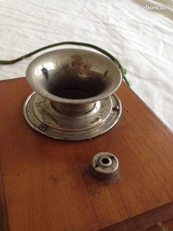 Image 1 of Telefono Antico in Legno, Auricolare Siemens & Halske, 1900 circa