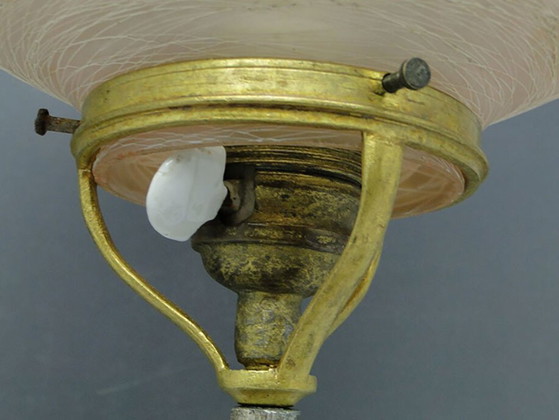 20th Century Sturm Night Lamp by J. Beck, Germany, 1890s – Table lamps, Glass, Marble (photo 10 of 13)