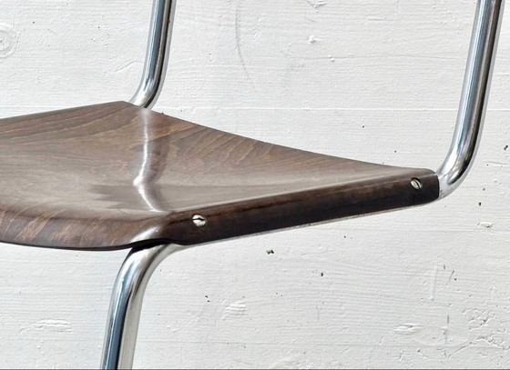 Image 1 of Piétement luge S43 avec tabouret de Mart Stam pour Bremshey & Co, années 1940