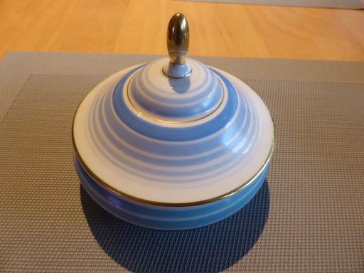 Beautiful Koenigszelt lidded tin/confectionery tin!1930s/1940s