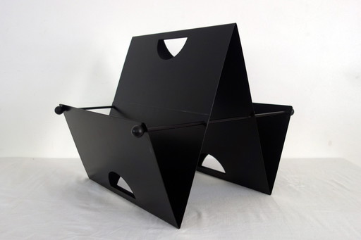 Post-modern metal magazine rack, Italy, 1980s