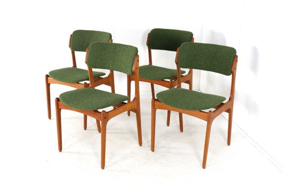 Image 1 of Ensemble de 4 chaises rembourrées Erik Buch pour O.D. Mobler modèle 49