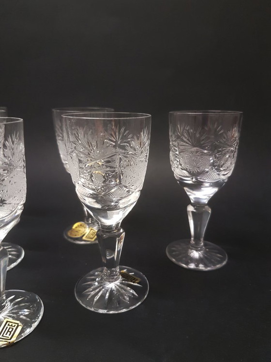 Image 1 of 6 bicchieri in cristallo al piombo / vetreria Lednické Rovné 