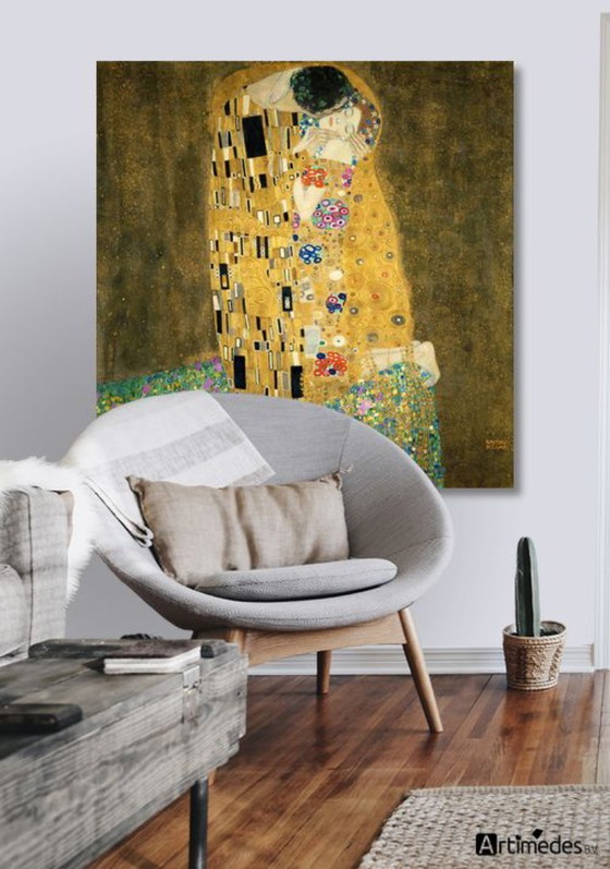 Image 1 of Gustav Klimt—El beso (op. lienzo)