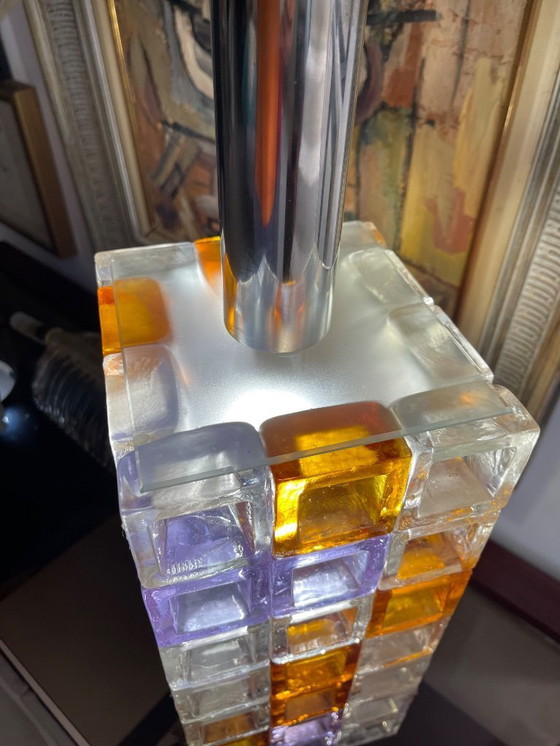 Image 1 of Albano Poli by Poliarte Tafellamp Glas Murano 5 lampen XXL, Italië, 1970