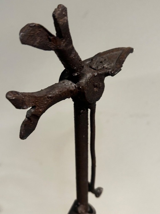Skulptur aus Recyclingmaterial: Hahn – Bildhauerei, Metal, Stone (photo 12 of 20)