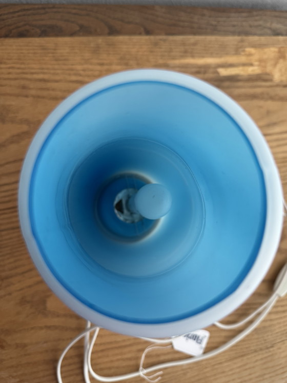 Image 1 of Lampe de table vintage Mylonit IKEA bleue