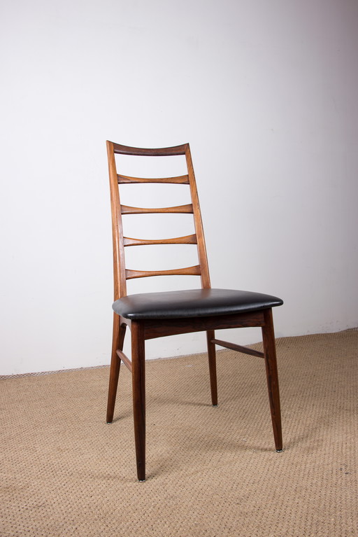 Série de 4 chaise Danoises en Palissandre modèle Liz par Niels Kofoed pour Koefoeds Hornslet 1960.