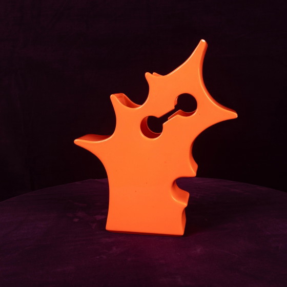 Abstract Oranje Keramische Sculpturale Vaas, Postmodern Space Age, Italië, 1980 – Vazen, Ceramic (photo 3 of 19)